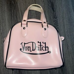 Von Dutch Light Pink Satchel Bag